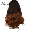 ALICE Pre Plucked Full Lace Human Hair Wigs For Black Women 10-24'' Remy Hair Glueless Brazilian Ombre Lace Wig Bleached Knots