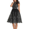 ALABIFU 2018 Vintage Summer Dress Women Sexy Hollow Out Lace Dress Elegant Casual Short Sleeve Ball Gown Party Dresses vestidos