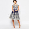 ALABIFU 2018 Vintage Summer Dress Women Sexy Hollow Out Lace Dress Elegant Casual Short Sleeve Ball Gown Party Dresses vestidos