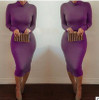AKSLXDMMD New Women Autumn Winter Sexy Club Mid-long Dress Pencil Bodycon Bandage Party Dresses Slim Plus Size Vestidos QH243