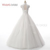 Vivian's Bridal Beaded Sequin A Line Lace Wedding Dress 2016 Weeding Tulle Cap Sleeve Long Wedding Gown WD3312