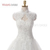 Vivian's Bridal Beaded Sequin A Line Lace Wedding Dress 2016 Weeding Tulle Cap Sleeve Long Wedding Gown WD3312