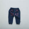 2017 Children Denim Pants Spring Autumn Newborn Baby Boy Girls Solid Ear Cat Jeans Kids Clothes Cotton Kids Casual Trousers A662