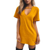 LASPERAL Summer T Shirt Dress 2017 Women Deep V Neck Short Sleeve Sexy Party Dress Casual T-Shirt Solid Dress Vestidos Femininos LASPERAL Summer T Shirt Dress 2017 Women Deep V Neck Short Sleeve Sexy Party Dress Casual T-Shirt Solid Dress Vestidos Femininos