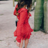 LASPERAL Polka Dot Print Summer Dress Beach Irregularities Sexy Dress Women Deep V Neck Short Sleeve Slim Chiffon Dress Vestidos LASPERAL Polka Dot Print Summer Dress Beach Irregularities Sexy Dress Women Deep V Neck Short Sleeve Slim Chiffon Dress Vestidos
