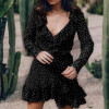 LASPERAL Polka Dot Print Summer Dress Beach Irregularities Sexy Dress Women Deep V Neck Short Sleeve Slim Chiffon Dress Vestidos LASPERAL Polka Dot Print Summer Dress Beach Irregularities Sexy Dress Women Deep V Neck Short Sleeve Slim Chiffon Dress Vestidos