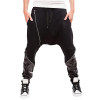 LASPERAL Fitness Trousers Pocket Drawstring Zipper Leather Design Pants 2017 Brand Cotton Casual Harem Pants Men Jogger Pants