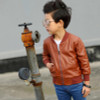 Children PU Leather Jacket Boys Spring Autumn Faux Leather Coat Boy Girls Spring Jacket Children Solid Casual Outerwear 3T-14T
