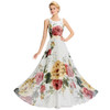 Robe de Soiree Evening Dress Grace Karin Vintage Print Party Dresses 2017 New Arrival Chiffon Long Floral Evening Gowns Dresses