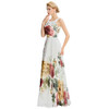 Robe de Soiree Evening Dress Grace Karin Vintage Print Party Dresses 2017 New Arrival Chiffon Long Floral Evening Gowns Dresses