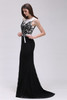 Robe De Soiree Black Mermaid Lace Prom Dresses 2017 Formal Lace Applique Party Gown Evening Dress