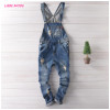 Ripped Jeans Men Brand New 2017 Men Designer Jeans Hip Hop Pants Denim Overalls Mens Bib Overalls Fashion Long Suspender Pants