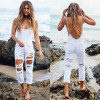 ripped Jeans High Waist Denim Jeans For Women 2016 Black Pencil Jeans Femme Skinny Women Jeans Pants Trousers