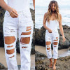 ripped Jeans High Waist Denim Jeans For Women 2016 Black Pencil Jeans Femme Skinny Women Jeans Pants Trousers