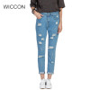 ripped jeans for women hole Women jeans boyfriend jeans for woman Loose size hole denim pants vintage high waist jeans femme