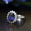 Ring For Women 3CTW oval Cut Simulated Diamond S925 Sterling silver with gold Engagement Wedding Rings Fine Jewelry bague