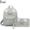 2017 Casual Student School Backpack Female Style Casual Women Backpacks For Travel Good Quality Matte Leather Backpacks SC0418