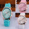 2017 casual Geneva Women Watches Roman Numerals Silicone Jelly Gel Quartz Analog Wrist Watch Men Watch Reloj Mujer MEW