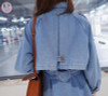 2016 Loose Denim Coat Spring Autumn New Korean Loose Plus Size Long Single-breasted Trench Coats Slim Women abrigos mujer JA347