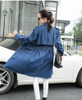 2016 Loose Denim Coat Spring Autumn New Korean Loose Plus Size Long Single-breasted Trench Coats Slim Women abrigos mujer JA347
