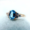 2016 Large GVBORI 925 Stering Silver Natural Topaz Gemstone Ring For Women Engagement Party Ring /gift Blue Ring Fine Jewelry