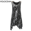 VOLOCEAN 2018 New Women T Shirt Sleeveless T-shirts For Women Print T Shirt Woman Plus Size Casual Female T-shirt