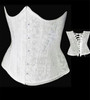 Vocole Sexy Women Gothic Black White Brocade Underbust Waist Trainer Corset Cincher Wedding Lingerie Corselet Plus Size S-6XL