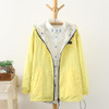 NEW 2016 Spring Fashion women Bomber women Jacket Pocket Zipper hooded two side wear Cartoon print outwear loose plus size