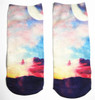 New 2016 New arrival Funny Aliens 3D Print sock Women's Girls Low Cut Ankle Socks Cute banana Cotton Hosiery Printed Sock
