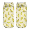 New 2016 New arrival Funny Aliens 3D Print sock Women's Girls Low Cut Ankle Socks Cute banana Cotton Hosiery Printed Sock