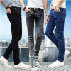 New 2016 Men's Tight Pencil jeans Male Slim Blue Fashion Casual Denim Trousers Men Skinny Jean Pants Size 28-34 Free Shipping