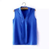 New 2016 Fashion Women's Colourful V Neck Summer Chiffon Blouses Shirt Cute Sleeveless Shirts Casual Top Blusas Femininas