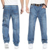 NEW 2016 Fashion Baggy style men's jeans hip hop dancers loose big size jeans boys skateboard jeans rap plus size 30-46