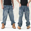 NEW 2016 Fashion Baggy style men's jeans hip hop dancers loose big size jeans boys skateboard jeans rap plus size 30-46