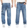 NEW 2016 Fashion Baggy style men's jeans hip hop dancers loose big size jeans boys skateboard jeans rap plus size 30-46