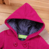 New 2016 Autumn Winter High Quality Fashion Baby Coat Cotton Lining Jacquard Hooded Coat Baby Girl Winter Jacket Kids Clothes