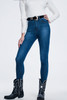 High Waisted Super Skinny Jeans in Blue