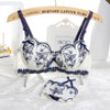 New 2015 Sexy Intimates Womens Bra Set Embroidery Lace Lingerie Ladies Push Up Padded Bra Underwear Lovely Women Bra Set