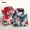 Dioufond Red Rose Shirt Print Women 2017 New Spring Cotton Long Sleeve Women Blouses Fashion Tops Blusas Femininas Plus Size Dioufond Red Rose Shirt Print Women 2017 New Spring Cotton Long Sleeve Women Blouses Fashion Tops Blusas Femininas Plus Size