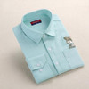 Dioufond Print Cat Embroidery on Pocket Shirts Lady 2017 Spring New Fashion White Navy Casual Blouse Shirts Long Sleeve Blouse