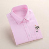 Dioufond Print Cat Embroidery on Pocket Shirts Lady 2017 Spring New Fashion White Navy Casual Blouse Shirts Long Sleeve Blouse