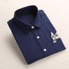 Dioufond Print Cat Embroidery on Pocket Shirts Lady 2017 Spring New Fashion White Navy Casual Blouse Shirts Long Sleeve Blouse