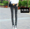 2017 spring and summer new plus size cotton female women girls elastic skinny low waist pencil pants jeans clothing clothes