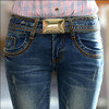 2017 spring and summer new plus size cotton female women girls elastic skinny low waist pencil pants jeans clothing clothes