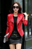 2017 Spring And Autumn Real Fur Women's Leather Jacket Slim Motorcycle Outerwear Coats Female Short Leather Coat Fashion Suede