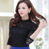 2017 Spring Autumn Women Tops Fashion Lace Blouse Long Sleeve Slim Body Floral Shirt Elegant Plus Size Lace Top blusas femininas 2017 Spring Autumn Women Tops Fashion Lace Blouse Long Sleeve Slim Body Floral Shirt Elegant Plus Size Lace Top blusas femininas