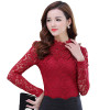 2017 Spring Autumn Women Tops Fashion Lace Blouse Long Sleeve Slim Body Floral Shirt Elegant Plus Size Lace Top blusas femininas 2017 Spring Autumn Women Tops Fashion Lace Blouse Long Sleeve Slim Body Floral Shirt Elegant Plus Size Lace Top blusas femininas