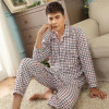 2017 Spring Autumn Winter Men 100% Cotton Pajamas Sets of Sleep Top & Pants Male Casual Home Clothing & Sleepwear Plus Size 3XL