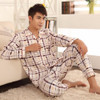 2017 Spring Autumn Winter Men 100% Cotton Pajamas Sets of Sleep Top & Pants Male Casual Home Clothing & Sleepwear Plus Size 3XL