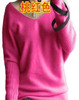 2017 Spring autumn cashmere sweaters women fashion sexy v-neck sweater loose 100% wool sweater batwing sleeve plus size pullover